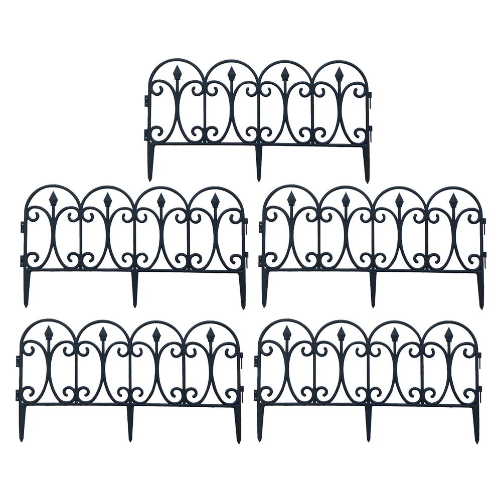 5PCS Garden Fence Landscape Garden Border Edging Barrier Lawn Edge Garden Outdoor Pastoral Fence Wedding Decorative Fence: Default Title