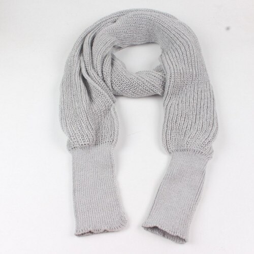 Écharpe Poncho pour femmes, écharpe châle en tricot, à manches longues, à la , hiver vêtement enveloppant à manches longues: Gris clair
