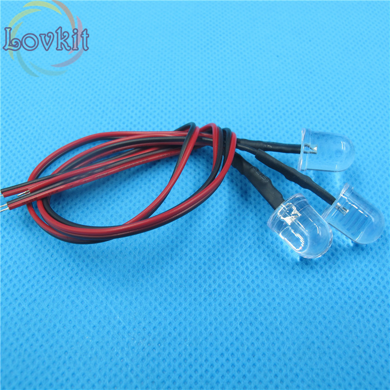 20 stks 10 MM 12 v Pre-Wired Weerstand Ronde Top Rode Leds Emitting Diode 12 V DC 20 CM Led Lamp Licht Voor auto DIY Retail en