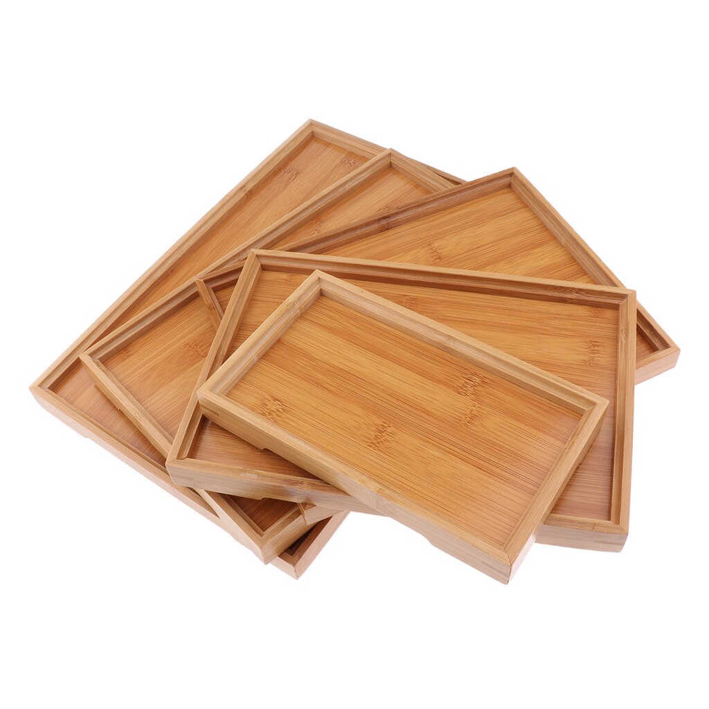 Multi-Maten Houten Thee Ontbijt Dienbladen/Craft Plain Hout Platter