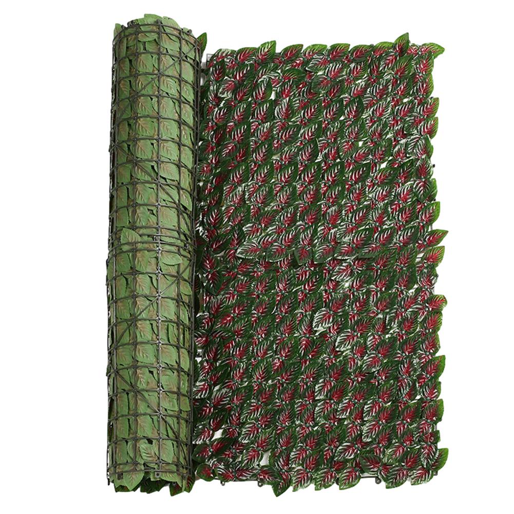 Protection Artificial Balcony Green Leaf Fence Leaf Privacy Screen Panels Rattan Plants Privacy Fence Garden Decoration: Gray