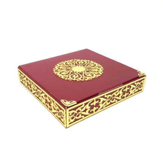 16*16 Cm Seljuk Set Claret Rood (Goud Accesso Islamique سجاد صلاة مسلم هدية إسلامية Sijad Salat Musulman hadiat 'Iislamia