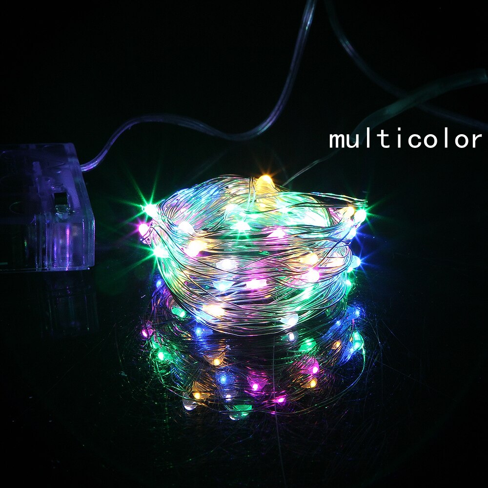 4M 5M 40/50 LED Starry String battery Powered Lights Fairy Micro LED Transparent Copper Wire for Party Christmas Wedding lights: Multicolour / 4M