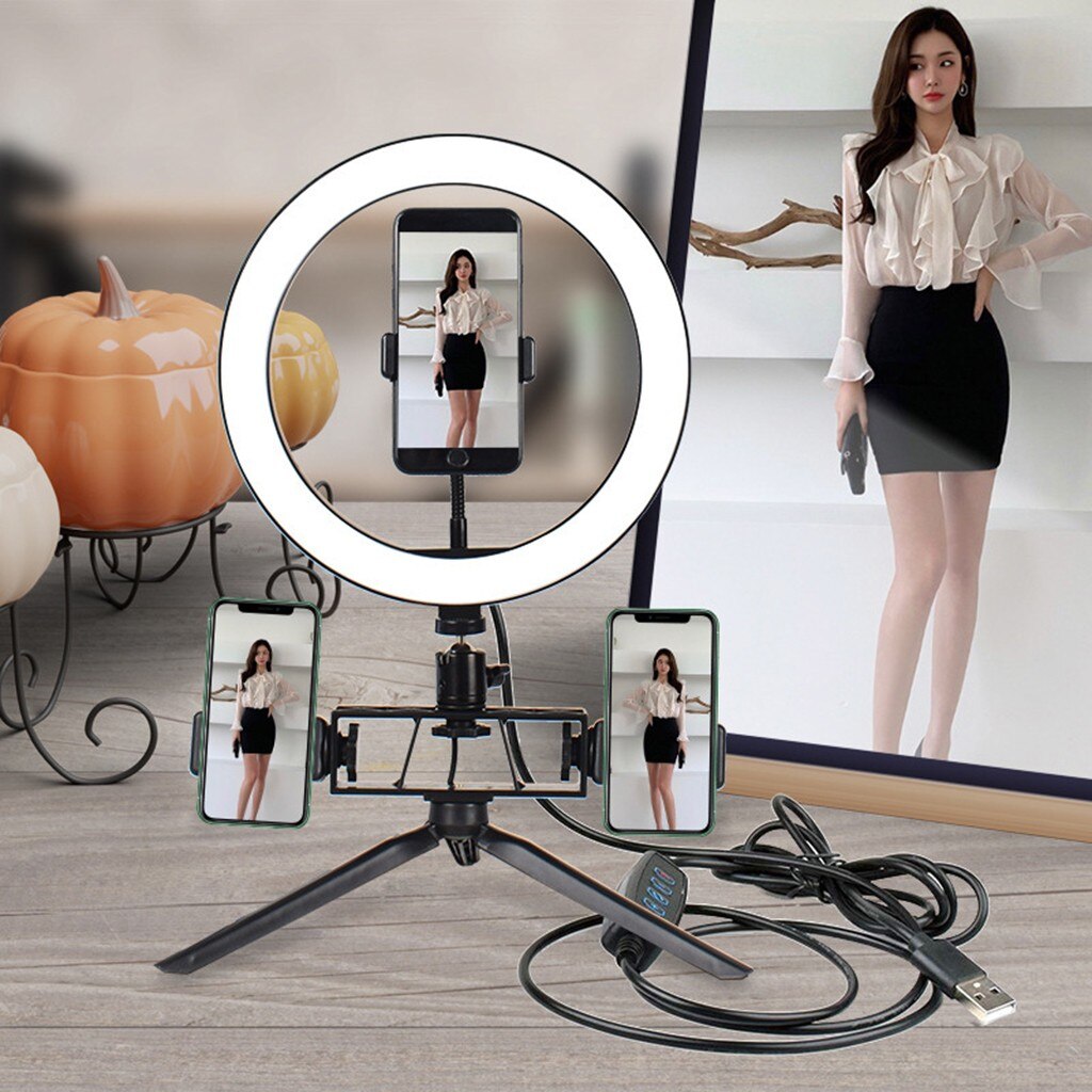 Ring Light 20Cm With Tripod Mobile Phone Holder USB3 Mode LED Live Light