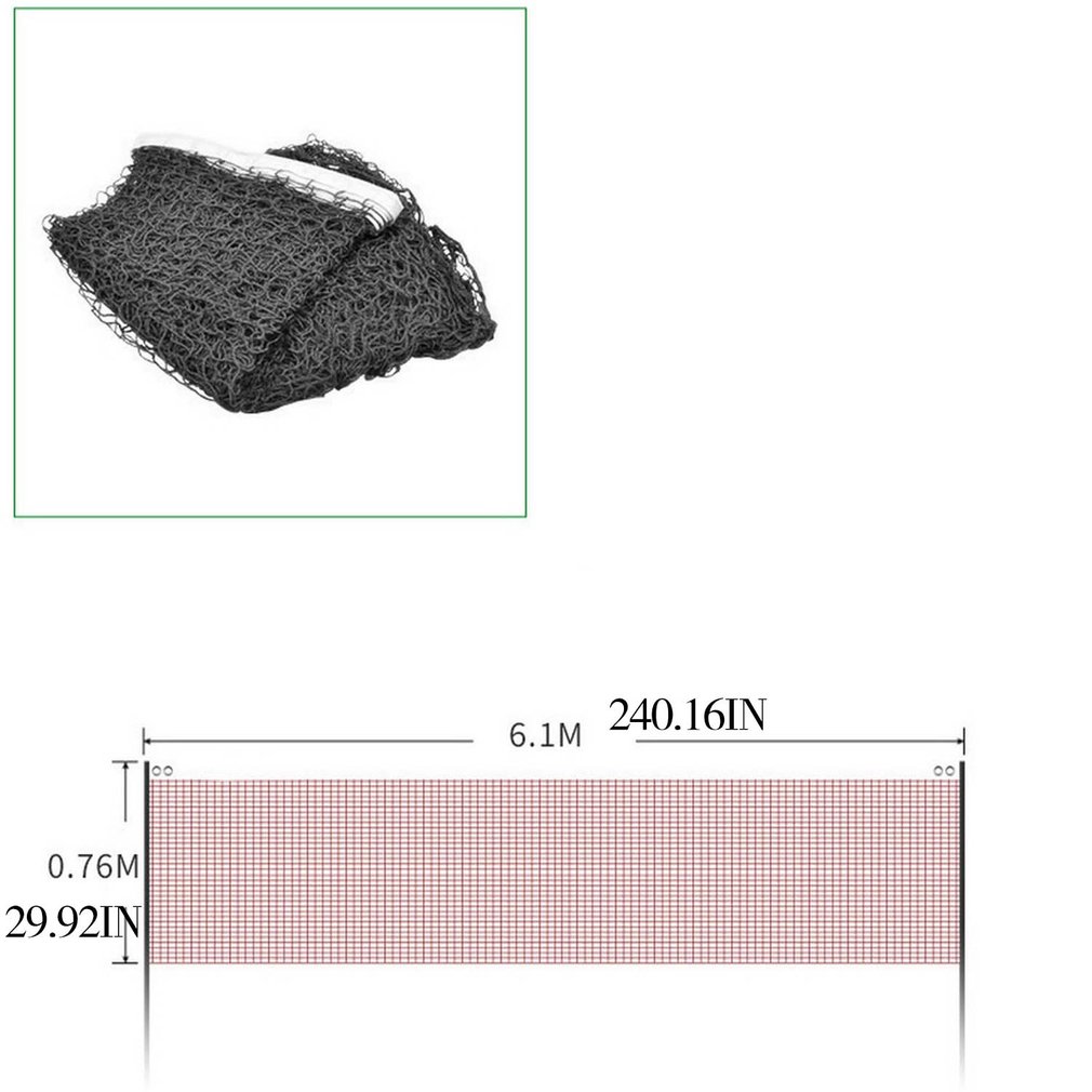 Portable Size Portable Standard Braided Badminton Net Square Mesh Standard Braided Badminton Training Tools