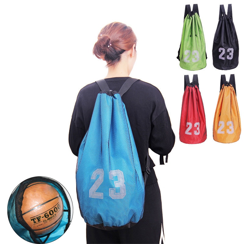 Sports Ball Backpack Basketball Football Storage Net Bag Training Ball Mesh Bag BHD2