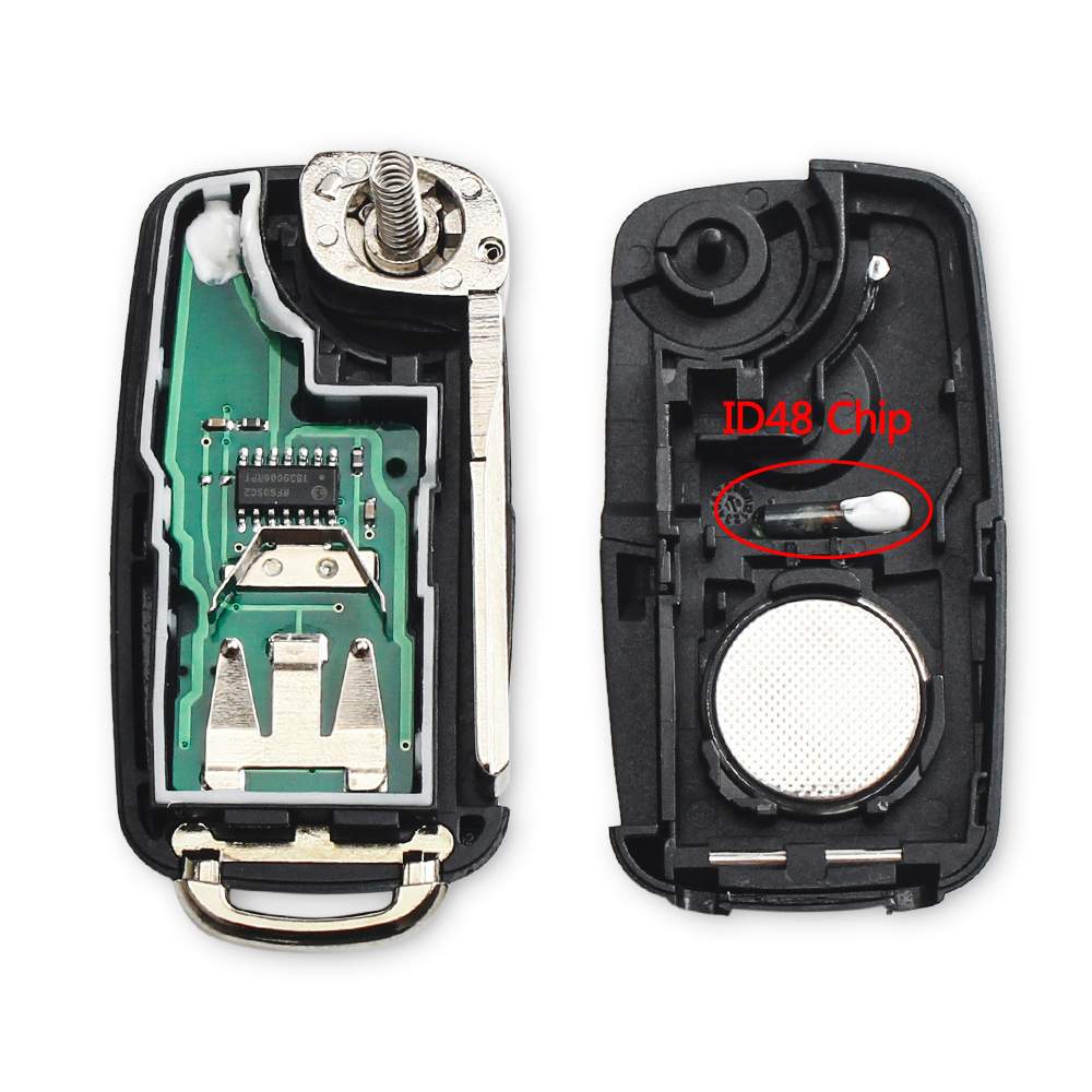 Dandkey-mando a distancia para coche, llave para VW/VOLKSWAGEN 5K0837202AD Beetle/Caddy/Eos/Golf/Jetta/Polo/Scirocco/Tiguan/Touran/UP 5K0 837 202 AD 202AD