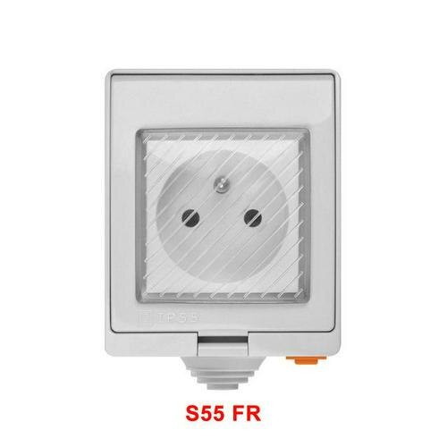 SONOFF S55 Wi-Fi Smart IP55 prise de étanche pour Android IOS pour Google Wifi commutateur maison interrupteur mural automatisation intelligente: FR MODEL