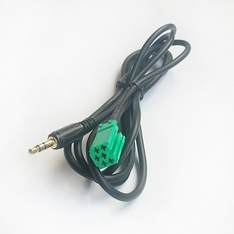 Biurlink Iso 6Pin Plug Aux Kabel 3.5Mm Jack Aux Bedrading Adapter Voor Renault Radio Updatelist