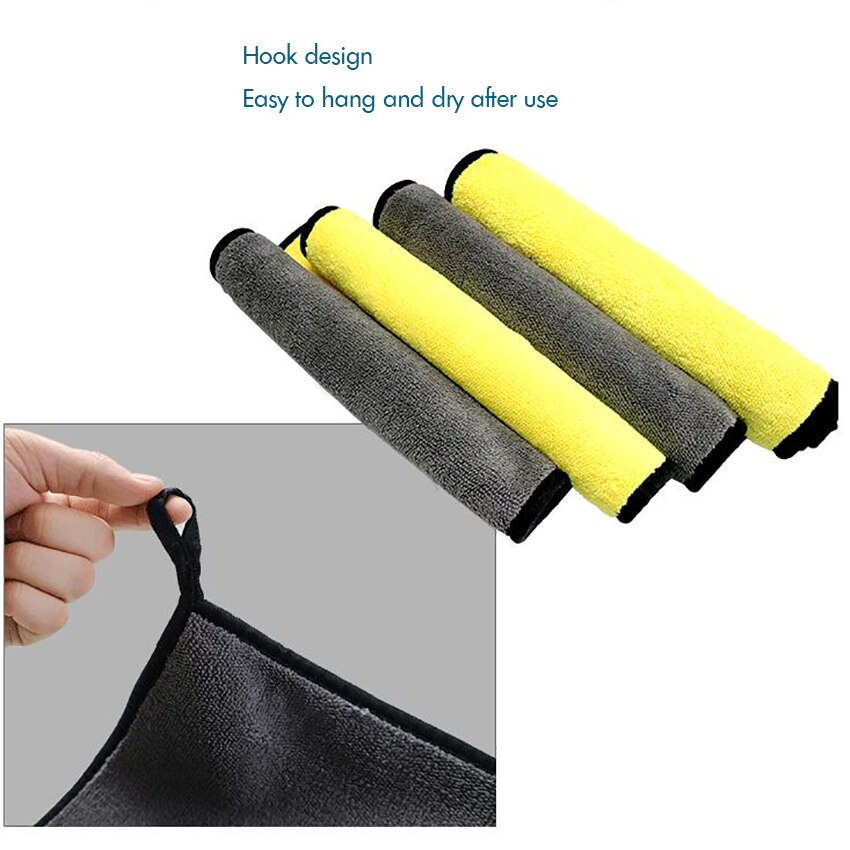Toallas para secar coches de microfibra súper absorbentes grandes toallas para lavar coches sin arañazos toallas para limpiar coches, 30x30 cm, 30x40 cm, 30x60cm