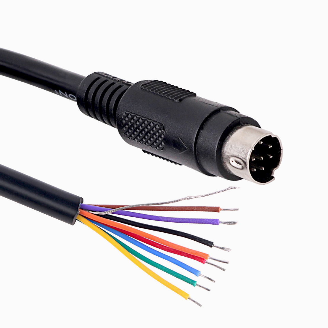 Mini DIN 8 pin Male MD8 to Wire End Connecter Adapter Cable