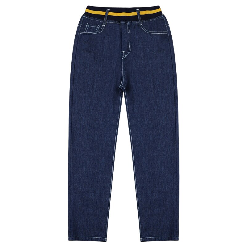 Store drenge jeans bukser forår teenager drenge bukser str. 14 ensfarvet blå denimbukser teenagetøj børnetøj