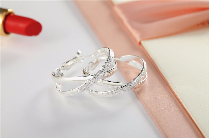 Zrhua klassieke vrouwen houden van hoepeloorbellen voor verloving 925 sterling zilveren sieraden ronde geslepen aaa zirkoon brinco bijo