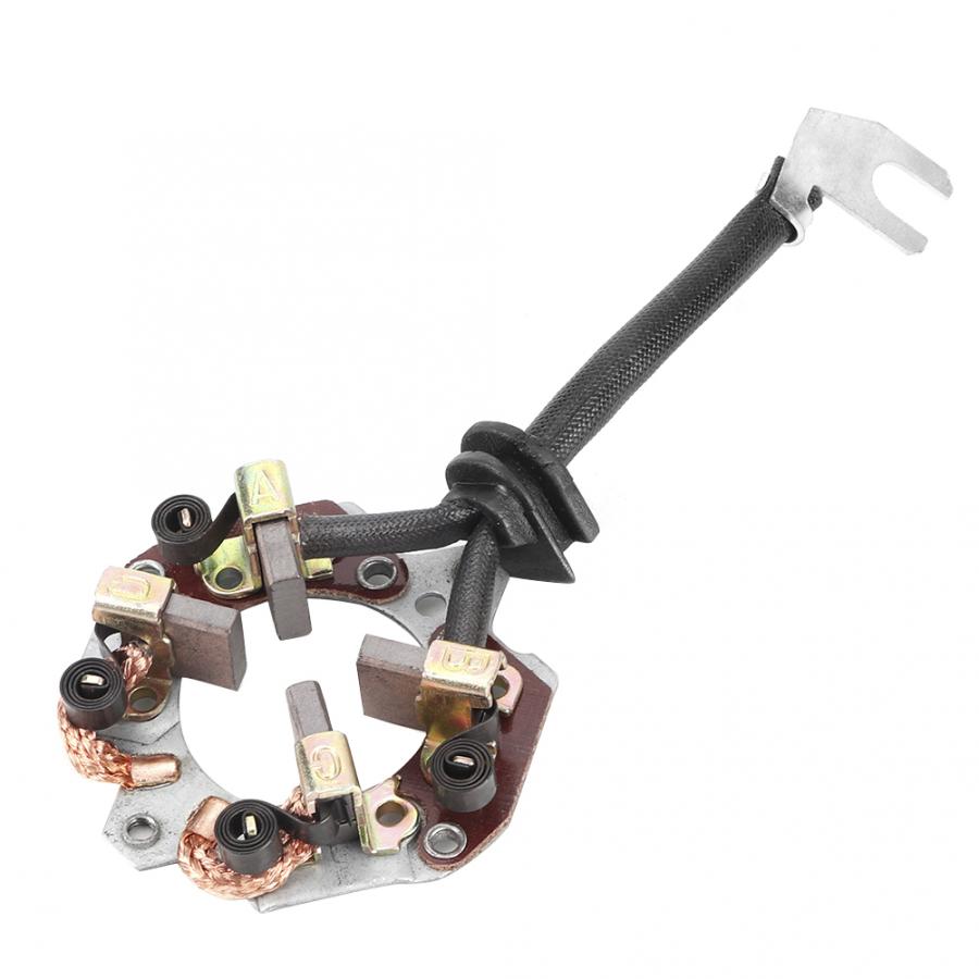 Soporte de escobilla de carbón para arrancador de coche compatible con Nissan, Nissan, Teana, Bluebird, Cefiro, Versa, Tiida, soporte de cepillo de carbono