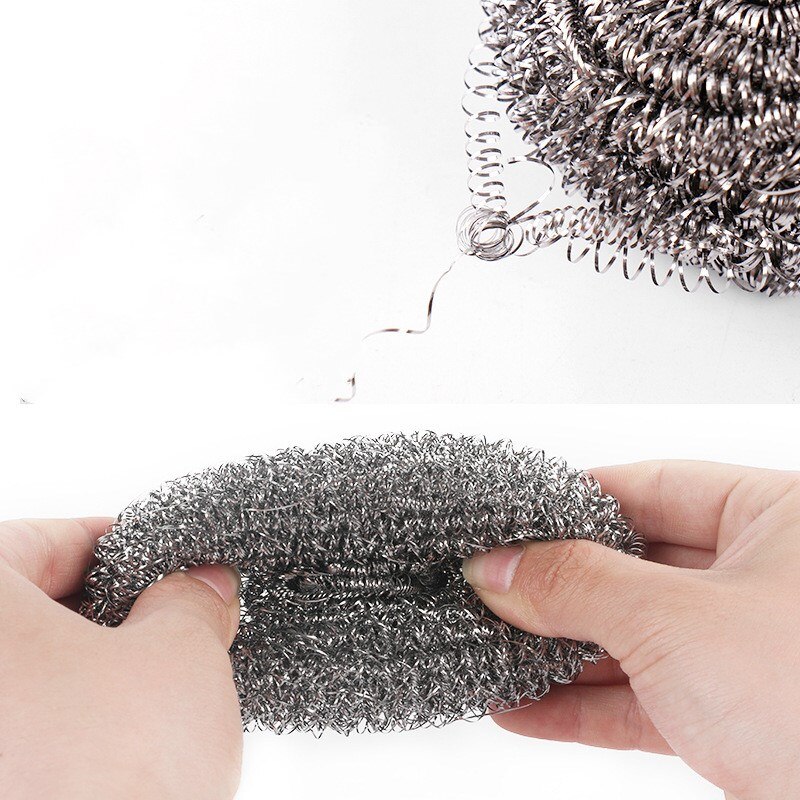 4 Pcs Stainless Steel Scourer Wire for Pot Kitchen Cleaning Ball Washing Pan Dishes Scrubbers Bowl Cleaner Kitchen Accessories