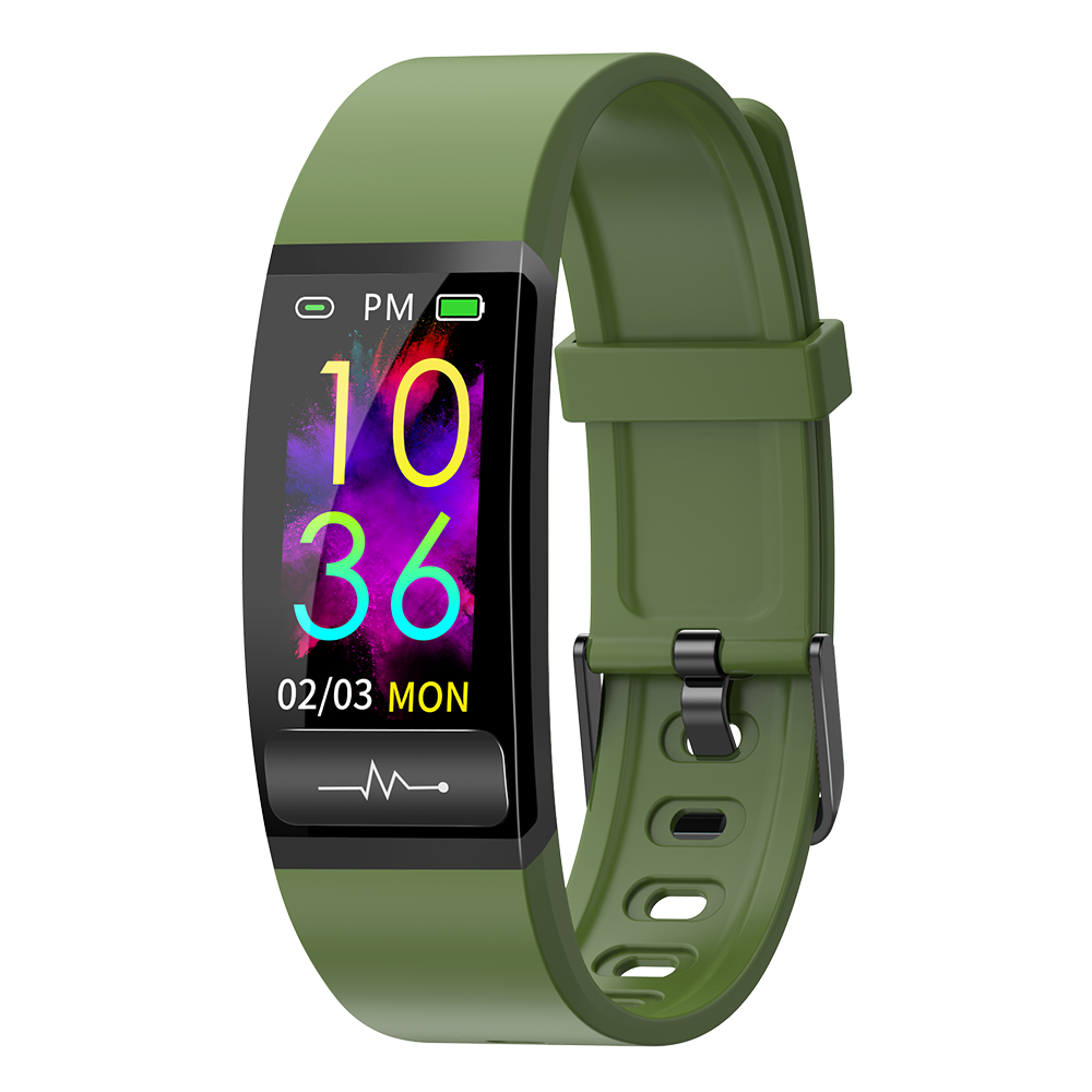 M8 AI electrocardiogram temperature Smart watch Heart Rate Monitor ECG PPG Smart Bracelet Blood Pressure Clock Wristband: GREEN