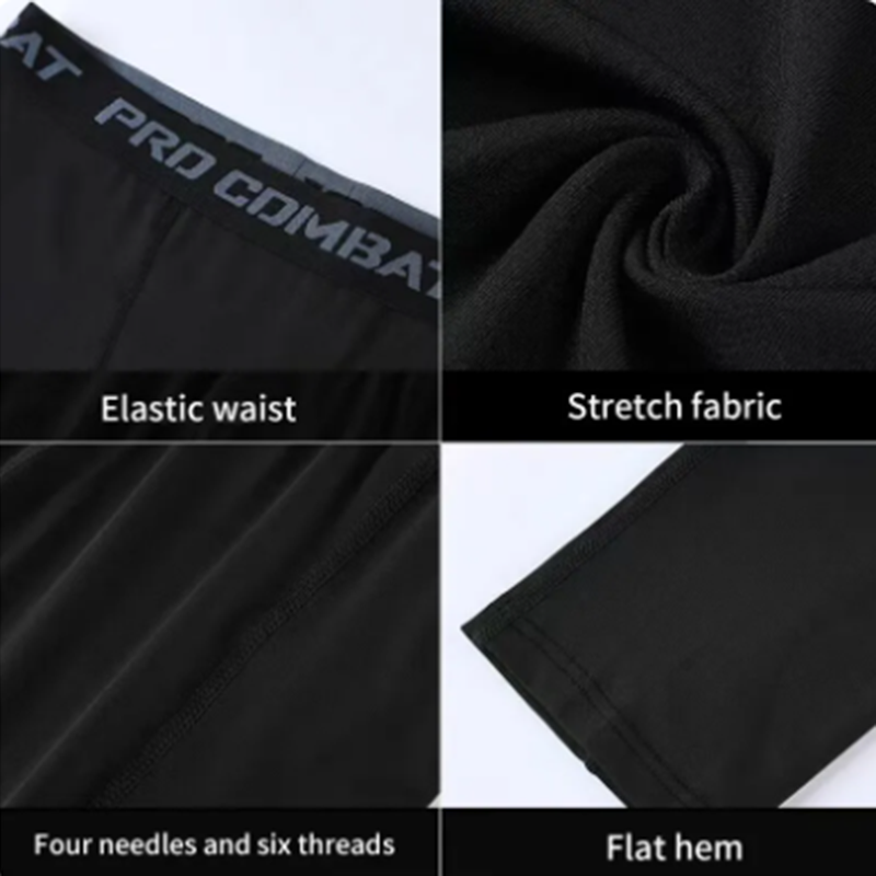 Kompresjonsbukser for menn tights leggings for løping, trening, sport, fitness, hurtigtørkende passform, jogging, treningsbukser