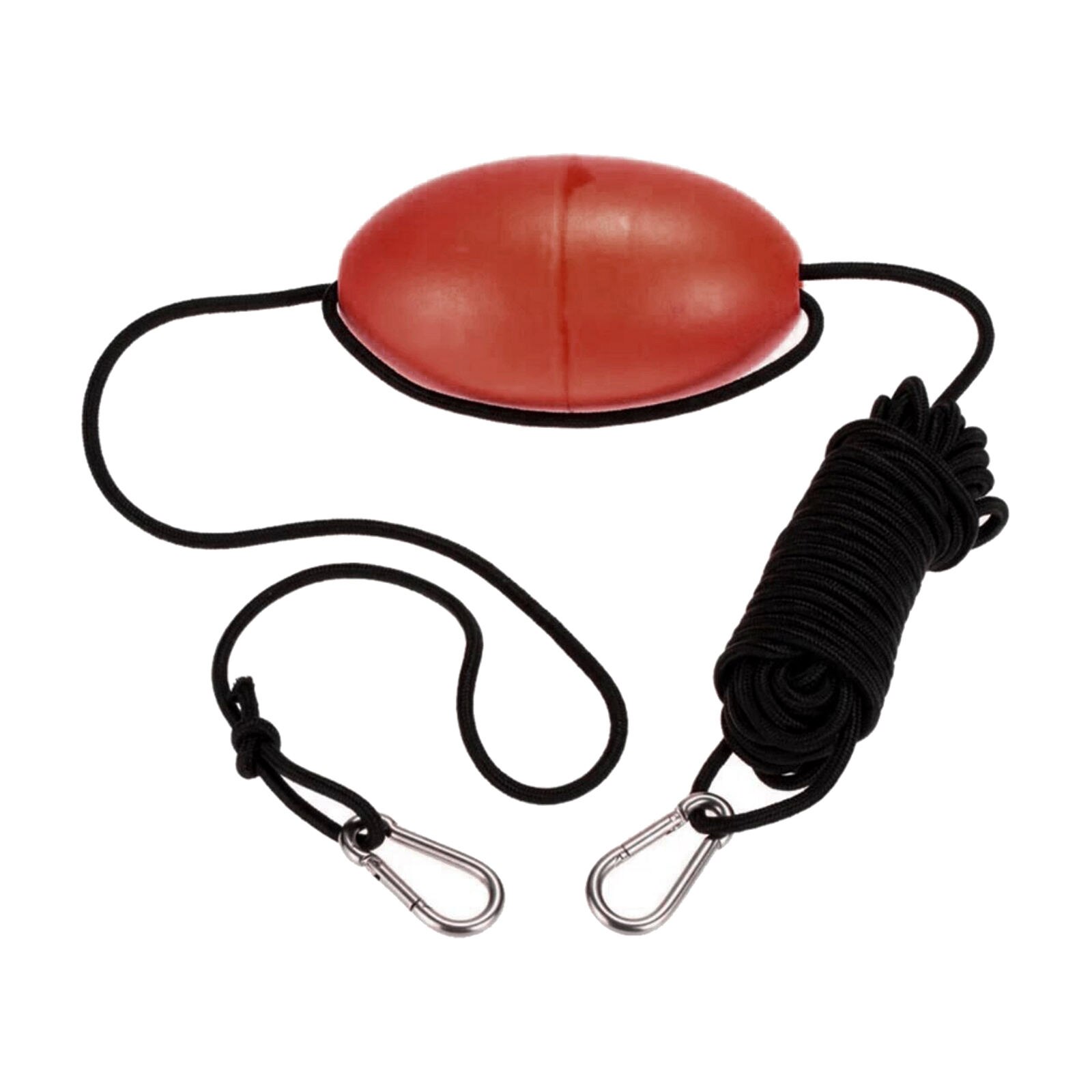 Kayak Anchor Tow Rope Boat Yatch Thow Line with EVA Float Buoy 9.1m / 30ft Long Nylon Rope Stainless Steel Clips