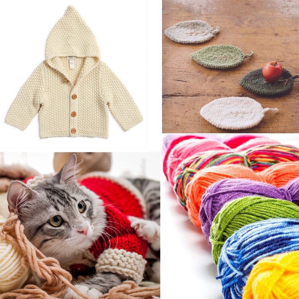 Bamboo Cotton Blend Yarn Natural Warm Soft Hand Knitted Crochet Yarn For Baby Sweater Scarf Knitting Wool Yarn Lana Para Tejer