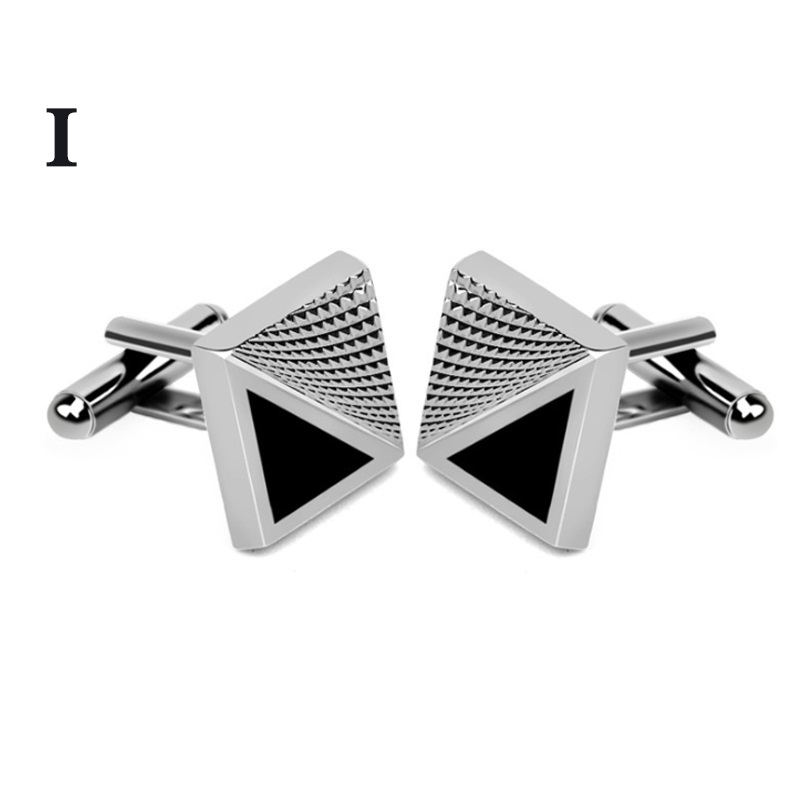 1 paar hoogwaardige Sieraden Unisex Wit Paars Emaille Crystal Manchetknopen Wedding Party Manchetknopen Franse shirt Manchet Knoppen: I