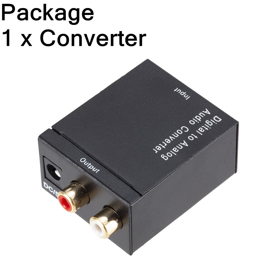 Digital to Analog Audio Converter Digital Optical CoaxCoaxialToslink to Analog RCA L/R Audio Converter Adapter Amplifier: Default Title
