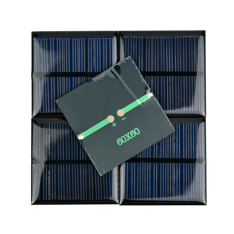 SUNYIMA-panneaux solaires Poly 5.5V 80MA | Plaque solaire polycristalline, cellules, chargeur de batterie solaire bricolage, système d'alimentation solaire 60*60MM, 10 pièces