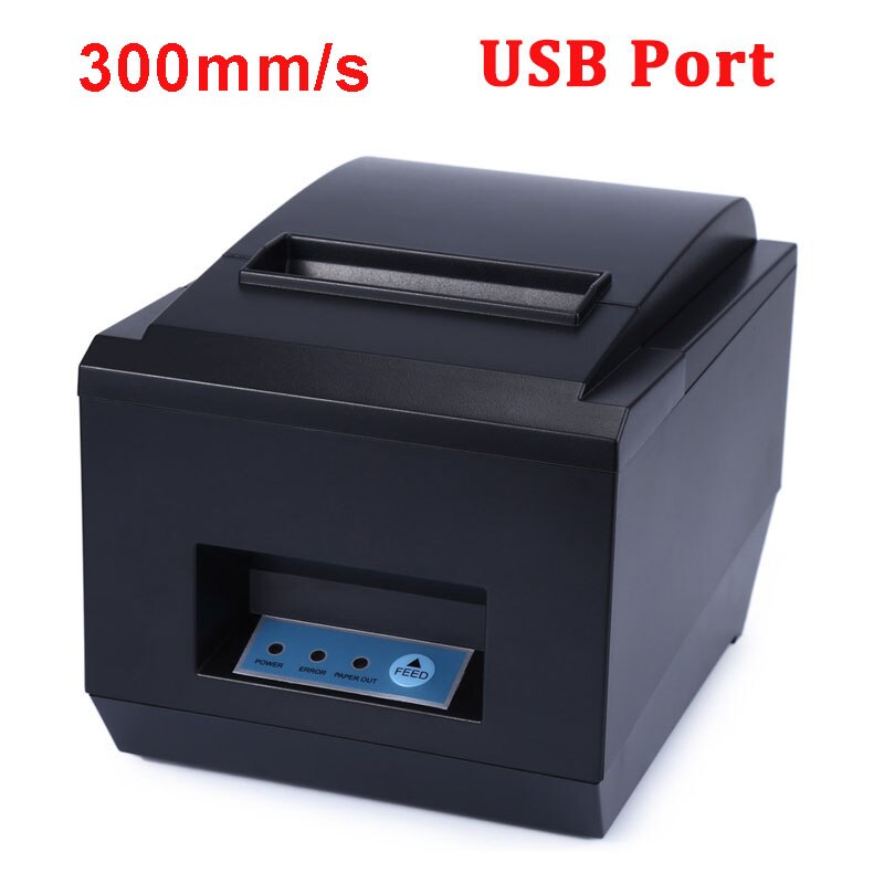 80mm thermische bonprinters, kassaprinters met automatische snijmachine, usb-ethernet-bluetooth-poort voor keukenrestaurants 260mm/ s: 8250 usb-poorten / Ons stekker