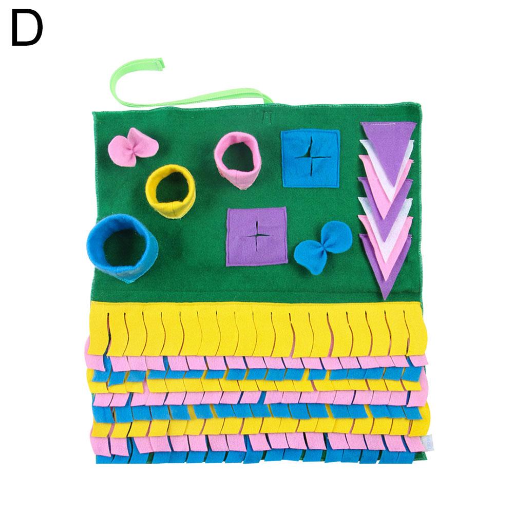 Pet Dog Snuffle Mat Pet Sniffing Training Blanket Detachable Fleece Pads Dog Mat Relieve Stress Nosework Puzzle Toy Pet Nose Pad: D