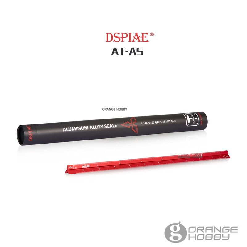 Dspiae AT-AS Aluminum Alloy Scale ruler for Hobby Modeler Craft tools Modeling Accessory