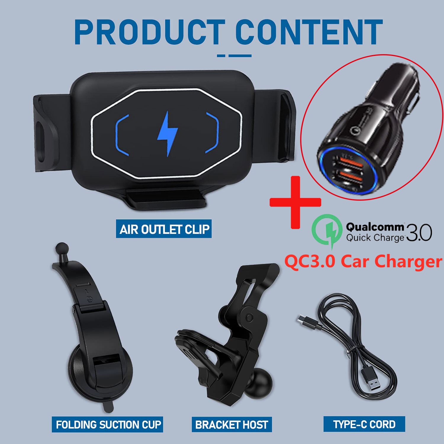 15w wireless car chargers, foldable screen, qi fast phone charger holder for samsung galaxy z, fold 3 2 iphone 13, 12 max, huawei mate x: S15 with car charger
