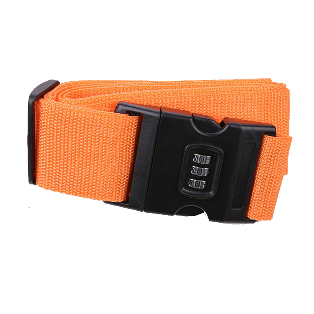 Adjustable Combination Luggage Suitcase Straps Woven PP Travel Baggage Tie Down Belt Lock 5cm x 1.83m: OR
