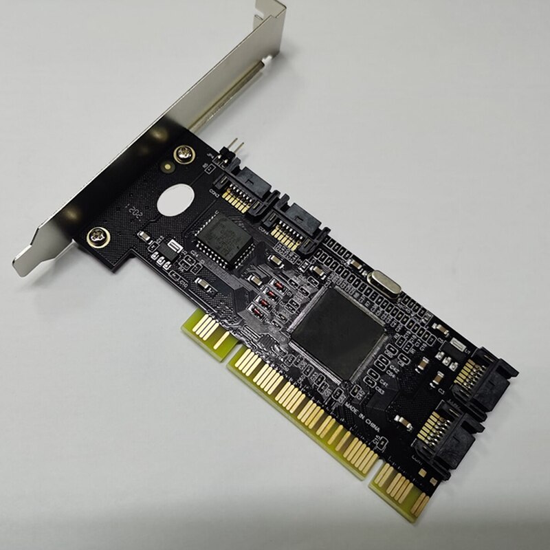 Pci Sata Interne Poorten Raid Controller Card (4-Poorten) Sil3114 Chipset Sata Kabels Met Twee Sata Kabels