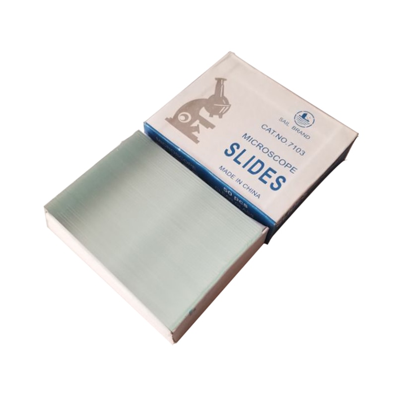 50 Pieces Biological Microscope Glass Slides Single Concave or Double Concave Blank Slides for Reusable Laboratory Educational