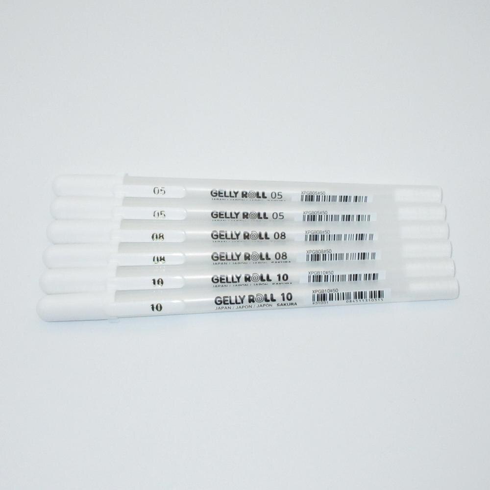 Sakura Gelly Roll Gel Pens 6 Pieces White Gold Silver Japan: Red Wine