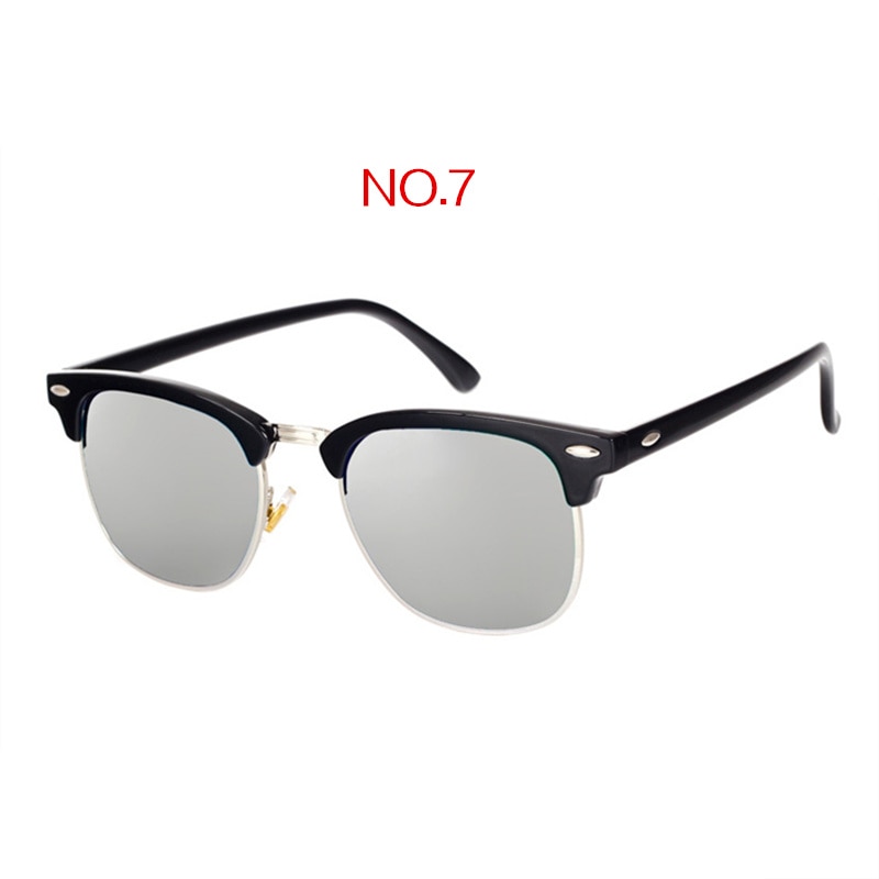 Yooske polariserede solbriller kvinder mænd klassisk mærke vintage firkantede solbriller kørsel spejl  uv400 til auto bil: No7