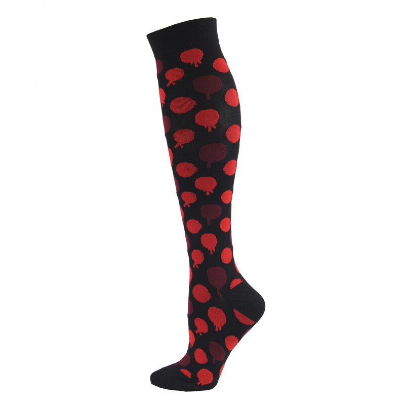 Compression Stockings Neutral Sports Socks Nylon Material Prevent Varicose Veins Cartoon Pattern Unisex Soccer Socks: 6 / S/M