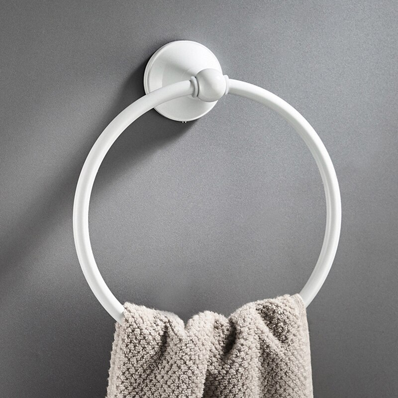Ensemble d&#39;accessoires de salle de bain en laiton blanc, porte-savon de douche, porte-sèche-cheveux, porte-peignoir, brosse de toilette, porte-rouleau