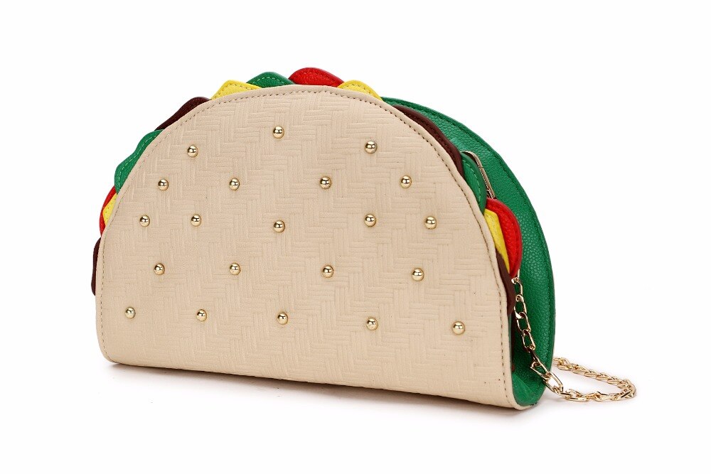 Chicken Rolls Shape Rivets Clutch Bag Party Bag Purse Chain Shoulder Bag Ladies Wallet Crossbody Messenger Bag Handbags