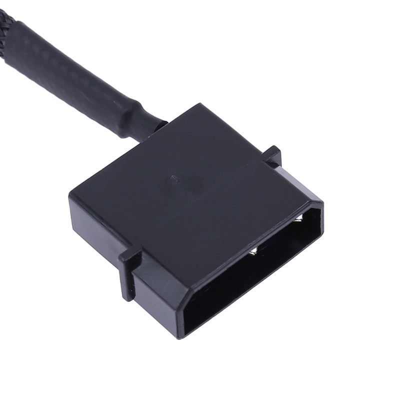 Fi-labs ide molex 4 -nastainen liitin  to 3 -nastainen /4 -nastainen jäähdytin molex-tuulettimen sovitin jakaja virtaholkki kaapeli  (12v vain )-25cm