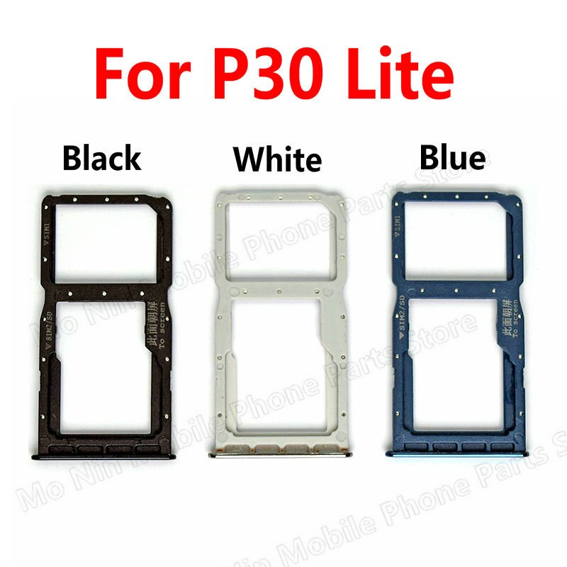 Voor Huawei P30 Lite / Nova 4E Sim Card Holder Slot Tray Vervanging Adapters MAR-L01A L21A LX1A L21MEA LX1M LX2 LX2J LX3A