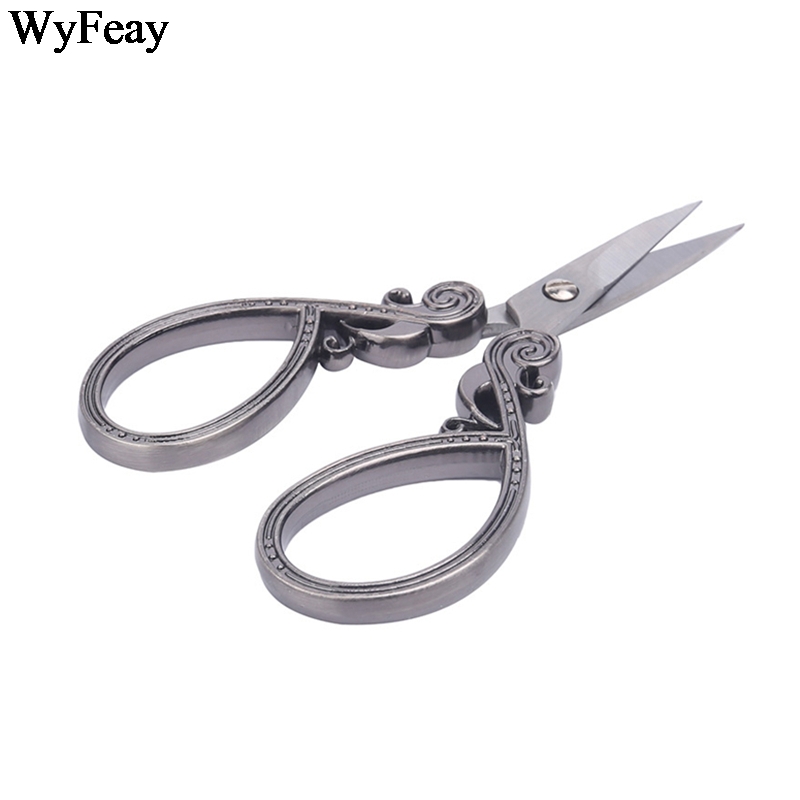 Tijeras Vintage para cortar tela de acero inoxidable, tijeras de sastre para manualidades, hilo de bordar, suministros de herramientas de costura