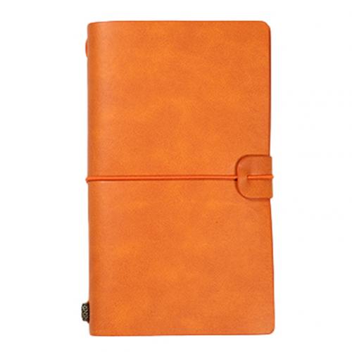 Traveler Journal Diary Loose-leaf Notebook Pen Holder Record Book Stationery: S Orange