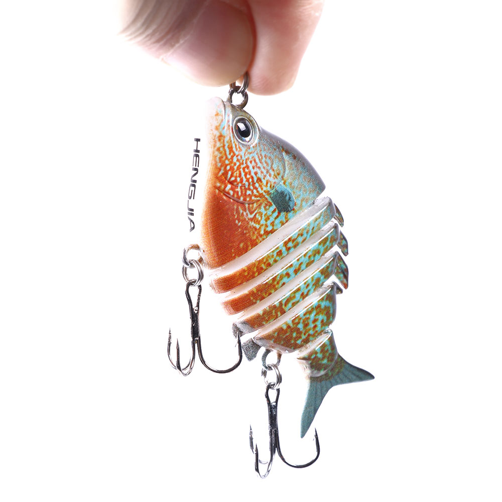 Swimbait Fishing Lures Lifelike Tilapia shape 6.35cm-9.3g Hard Bait 63mm 9.3g Lure With Treble Hook Multi Jointed Lures For Bass