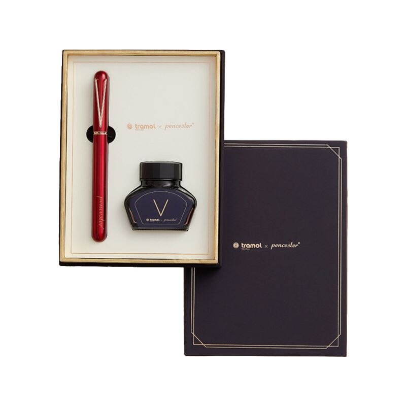 Exquisite Business Fountain Pen Signature Calligraphy with 30ml Ink Box Set Men Student School Supplies: R