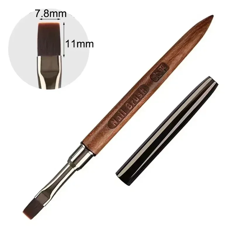 Pincel para pintar Gel de madera, arte de uñas para extensión de punta de Gel, accesorio de constructor acrílico, pinceles para decoración de uñas, cepillo para uñas de Gel UV para manicura: Verde claro