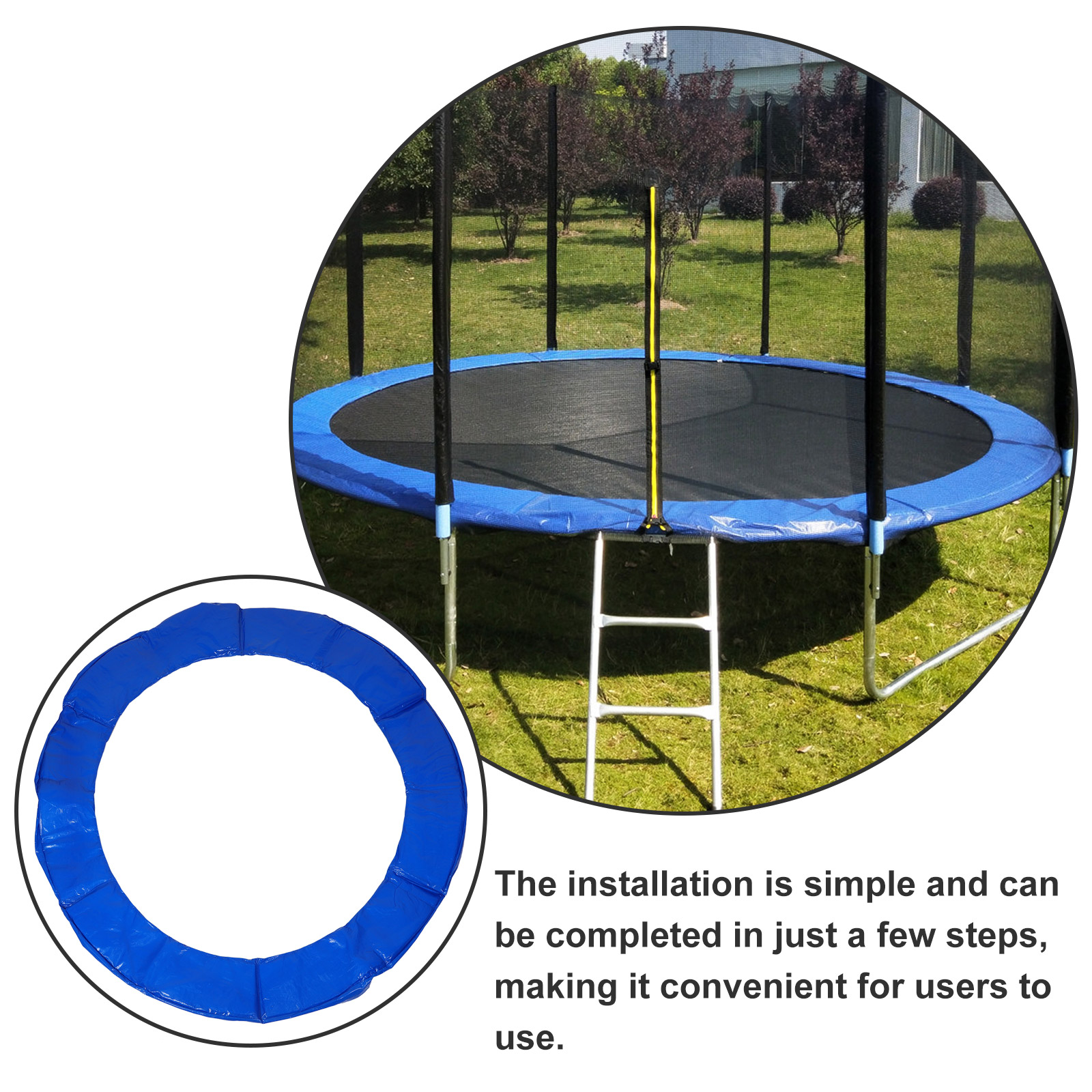 Trampoline safety pads, waterproof edge protectors, replacement pads, spring covers, jumping accessories, round parts, trampoline