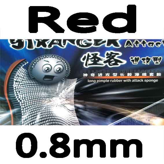 KTL Stranger Attack Long Pips-out Table Tennis PingPong Rubber: Red 0.8mm