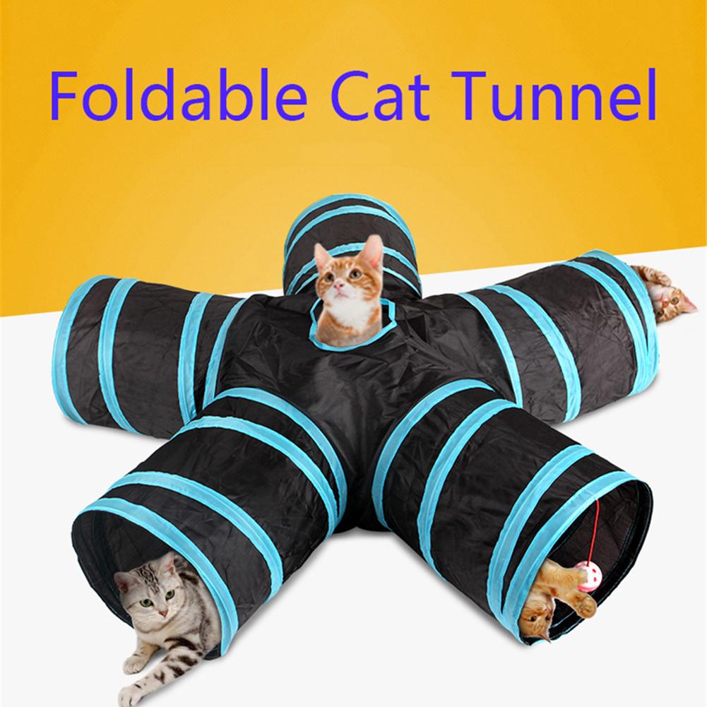 2/3/4/5 Gaten 'S' Kat Tunnel Katten Speelgoed Voor Kat Kitten Inklapbare Crinkle Kat Spelen Tunnel speelgoed Voor Kat Konijn Play Tunnel