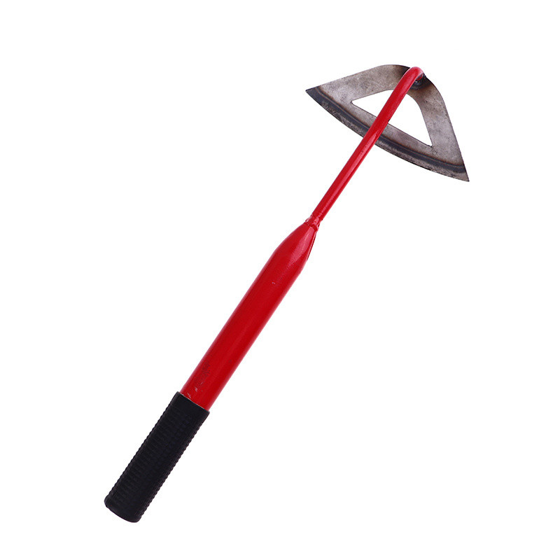 Steel Hardened Hollow Hoe Handheld Weeding Rake Planting Vegetable Farm Garden Tools Agriculture Tool Weeding Accessories: red triangle