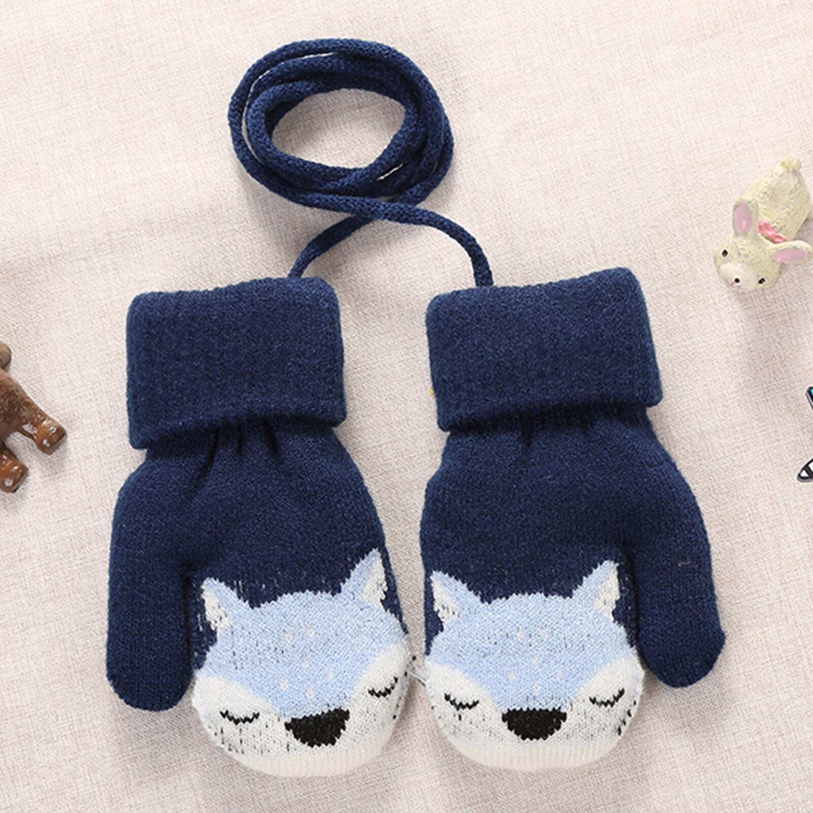 Mode Kids Handschoenen Kinderen Kid Mittens Winter Warm Gebreide Touw Handschoenen Gedrukt Volledige Vinger Handschoenen Rekawiczki Dzieciece
